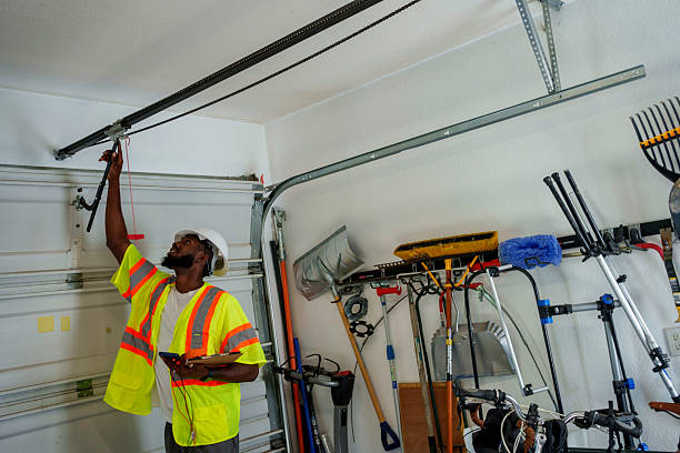 Professional Garage Door Roller Replacement technician working in Ladoga, IN